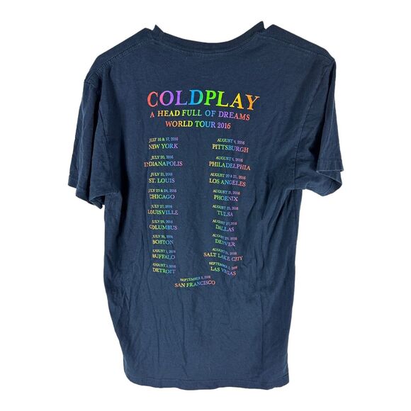 2016 Coldplay A Head Full Of Dreams World Tour Shirt Concert Size Medium *Read* - Picture 2 of 3